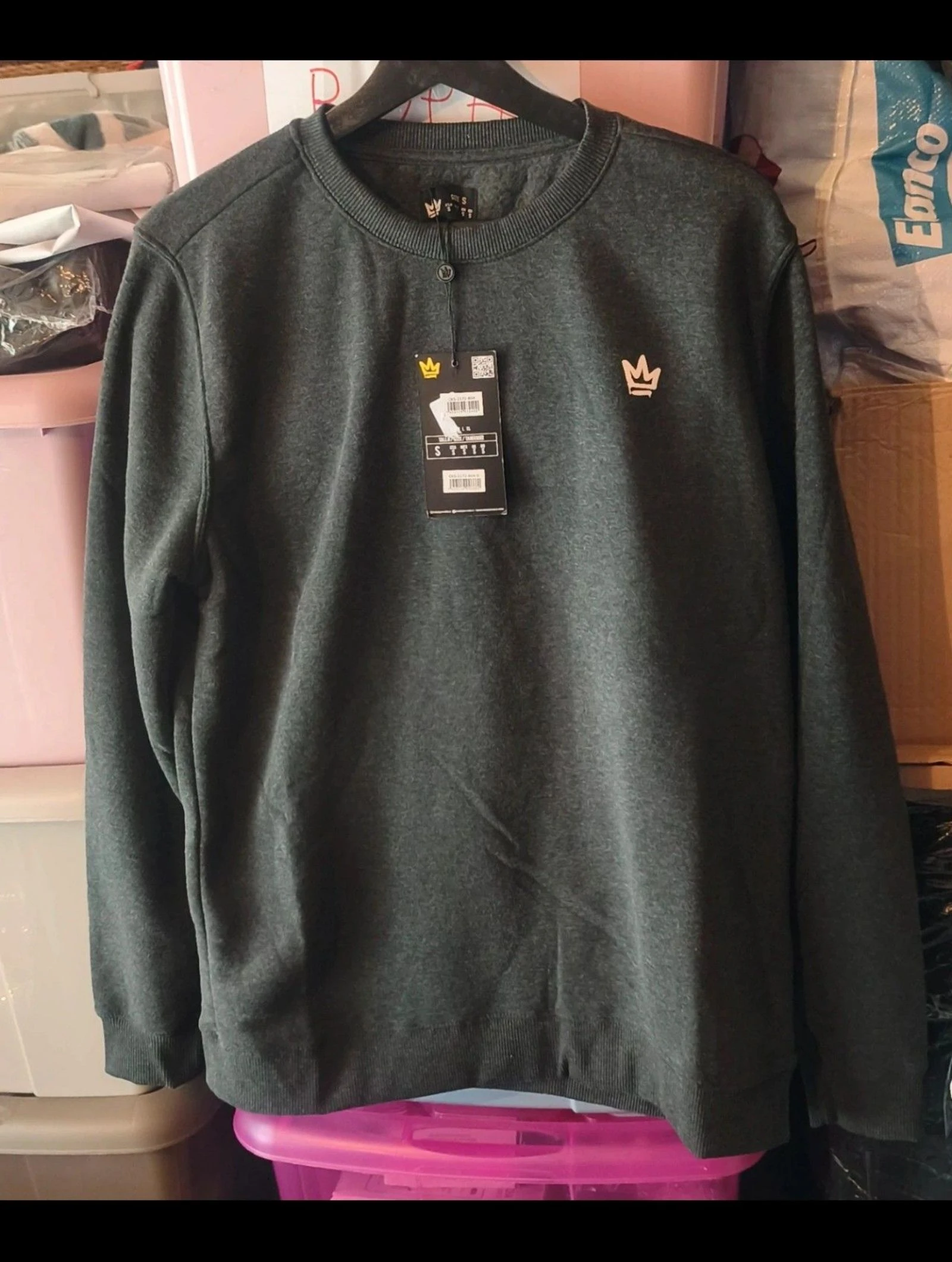 Sudadera Chessking Gris S | Sweatshirt | Pull Homme Nueva/Neuf/New